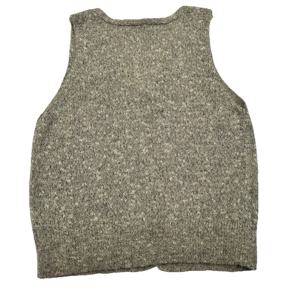 Sadie & Sage Beige Knit Vest Stretchy Granola Boho Cottagecore Outdoor Size L - Picture 2 of 7